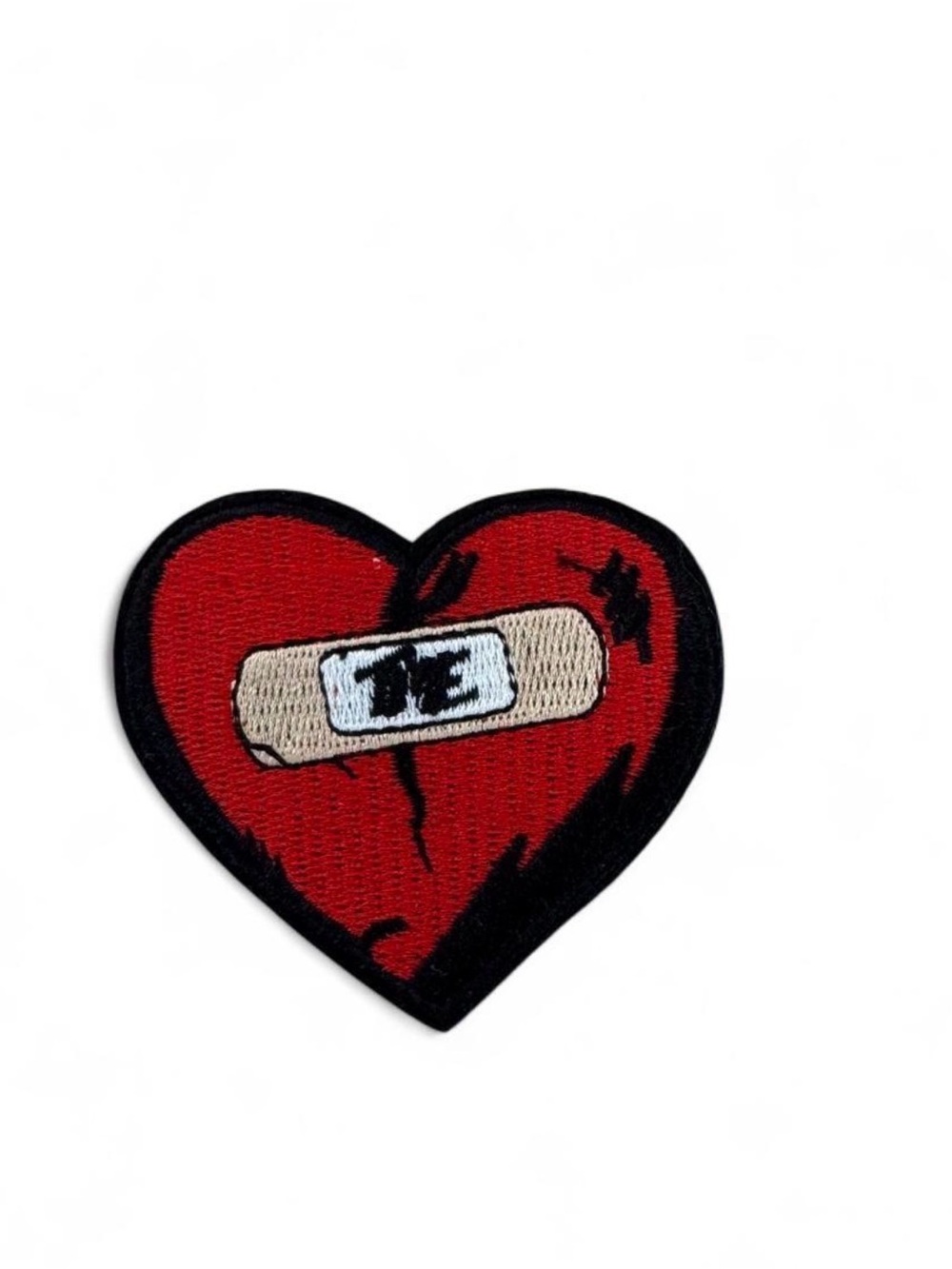 Red Heart Patch with Bandage - Embroidered Iron on